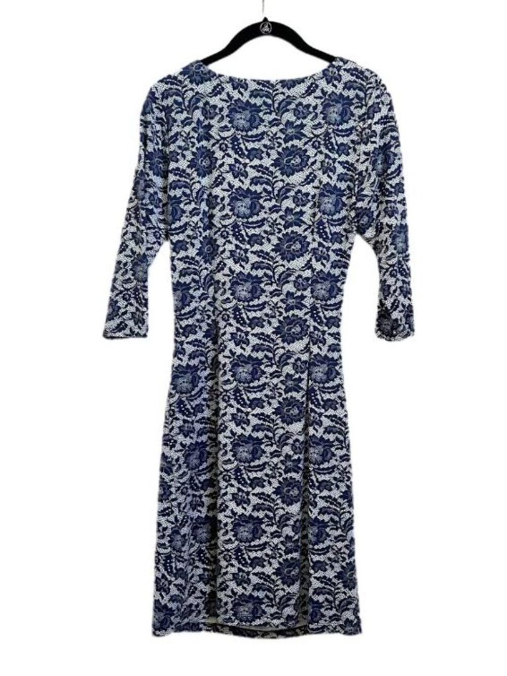 J.McLaughlin Side Ruched Dress French Lace Pattern Catalina Cloth
